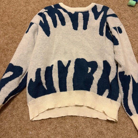 Long Sleeve Pullover weaters Round Neck Pattern Sweater Tops Jumper oversized - Picture 3 of 3